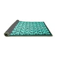 thumbnail image 2 of Ahgly Company Indoor Round Abstract Turquoise Blue Contemporary Area Rugs, 8' Round, 2 of 4
