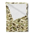 thumbnail image 2 of Leaves Soft Flannel Fleece Throw Blanket, Abstract Vertical Leafy Branches Retro Revival Scroll Style Autumn Season Foliage, Cozy Plush for Indoor and Outdoor Use, 50" x 70", Multicolor, by Ambesonne, 2 of 5