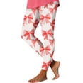 thumbnail image 3 of Feancey Funny Gift Valentines Day Women's Leggings Workout High Waisted Yoga Tights Novelty Heart Print Stretchy Tummy Control Running Pants Spring Trendy Clothes Multicolor L, 3 of 5