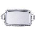 thumbnail image 1 of Plato de fruta seca de estilo nórdico, bandeja de aperitivos de metal plateado para regalos de boda Feliz Sencillez, 1 of 5
