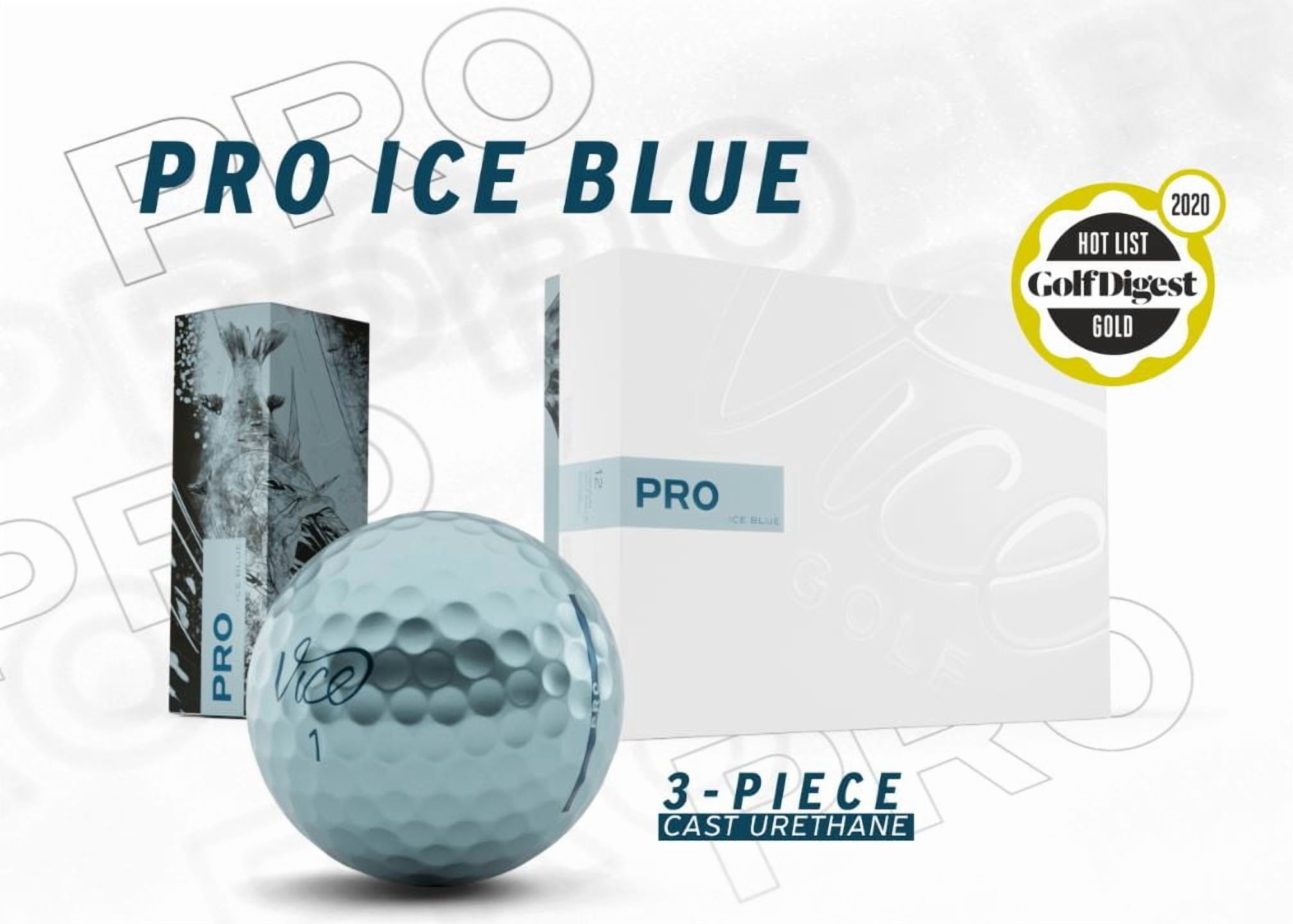(4 pack) Vice Pro Golf Balls, Ice Blue, 12pk