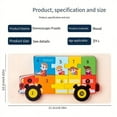 thumbnail image 2 of Wooden Early Education Cognition Children's Educational Toys Building Blocks Wooden Animal Traffic Shape Matching 3d Three-dimensional Puzzle, 2 of 5