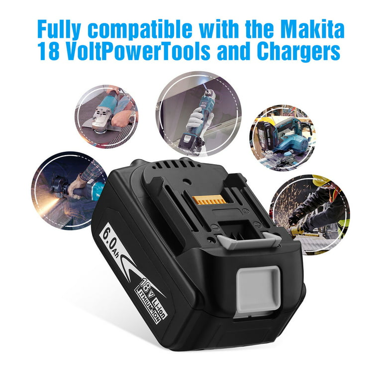  6000mAh Replacement for Makita 18 Volt Battery