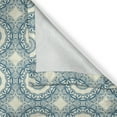 thumbnail image 4 of Ambesonne Moroccan Valance Pack of 2, Circular Oriental, 54"X18", Cream and Dark Sky Blue, 4 of 5