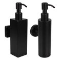 thumbnail image 2 of Distributeur Mural de Savon et de Lotion en Acier Inoxydable Noir, Tour, Distributeurs de Shampoing, Bouteille à Pompe, Accessoires de Salle de Bain, Rond, 2 of 6
