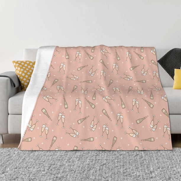 Fotbe New Year'S Eve Party Manta de Franela con Estampado, Manta Ultrasuave para Cama, Sofá, Auto, Hipoalergénica y Antibolitas-60"x50"