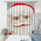thumbnail image 4 of 2 cortinas de ducha de baño de tela de poliéster impermeables, paneles transparentes decorativos, 9 ganchos Style3, 4 of 9