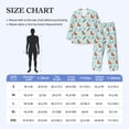 thumbnail image 4 of Pofeuu Rabbit Is Eating Carrots Print Men's Long Sleeve Pajama Set Pijamas Para Hombres Pijamas Para Hombres Mens Pajamas Set-Large, 4 of 7