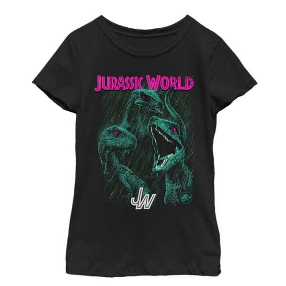Girl's Jurassic World: Fallen Kingdom Raptor Eyes  Graphic Tee Black X Large
