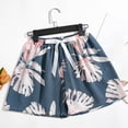 thumbnail image 2 of FAZVAOO Womens Pajama Shorts,Floral Printed Drawstring Elastic Waist Sleep Shorts,7"Inseam, 2 of 5