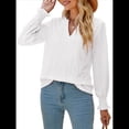 thumbnail image 3 of Camisa Informal de Larga con Cuello en V para Mujer XXL, 3 of 10