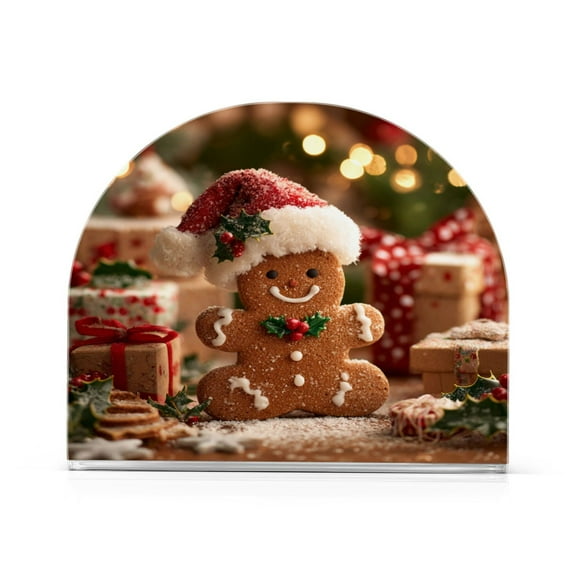 Napkin Holder Table Napkin Holder Kitchen Napkin Holder Acrylic Napkin Holder Restaurant Napkin Holder Fashionable and Durable Warm Cute Gingerbread Man
