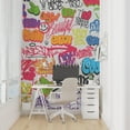 thumbnail image 4 of Graffiti Inscribed Wallpaper Stylish Graffiti Wallposter, 4 of 5