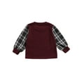 thumbnail image 3 of Chandail Ample à Carreaux Patchwork Manches Longues pour Filles et Garçons 2-7 Ans, 3 of 6