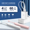 thumbnail image 2 of Rechargeable Electric Toothbrushes 2 Pack, Sonic Whitening Tooth Brush with 8 Brush Heads, 6 Cleaning Modes and Smart Timer, Waterproof Cleaning Toothbrushes, 2 of 7