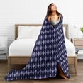 thumbnail image 5 of KLL Fleece Blanket Plush Throw Blanket Purple and Blue Squares ,Soft Fuzzy Cozy Flannel Blanket for Couch Sofa Bed.(80"x60" ), 5 of 7