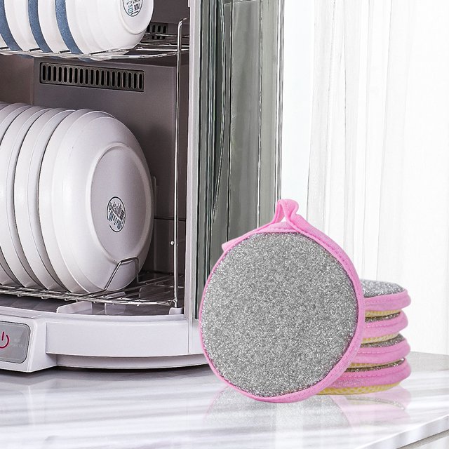 5 uds cepillo para lavavajillas olla de doble cara cepillo para platos herramientas de cocina reutilizables mágicas