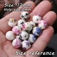 thumbnail image 5 of U8MO 10pcs Round 8mm 10mm 12mm Colorful Flower Patterns Loose Ceramic Porcelain Beads-114#-10mm, 5 of 5