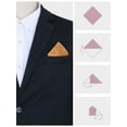 thumbnail image 3 of INSPIRE CHIC Men's Leaves Pocket Square Embroidered Handkerchiefs with Trim Brown One Size, 3 of 4