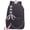 Black1, variant on Gothic Ribbon Chain USB Charging Port Polyester School Backpack, Black