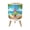 Color 2, variant on Small Trash Can with Lid Beach Gnome Surfboard Take Me to Ocean Dolphins Tropical Flowers 1.8 Gallon Dog Proof Trash Can Round Garbage Can Waste Bin Wastebasket for Bathroom Bedroom Living Room