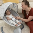 Monbebe Tranquility Bluetooth Enabled Indoor Baby Swing, Plaid