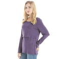 thumbnail image 2 of Bearsland Female Long Sleeve Maternity Nursing Top Breastfeeding Shirts 3-Pack, 2 of 8