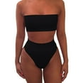 thumbnail image 2 of Clearance High Waist Bikini Swimwear Women Swimsuit High Leg Bandeau Bikinis Set Swimming for Bathing Suit Woman Swimsuits, 2 of 7