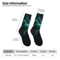 thumbnail image 2 of Picia Green Lightning Flash Print Athletic Socks for Men & Women – Cushioned Moisture-Wicking Crew Socks for Sports, Running, and Training, Soft & Breathable Size 5-11, 2 of 6