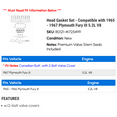 thumbnail image 2 of Head Gasket Set - Compatible with 1965 - 1967 Plymouth Fury III 5.2L V8 1966, 2 of 2