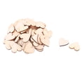 thumbnail image 1 of Vacaciones de madera amor corazón en forma de decoración de boda arte artesanía accesorios de bricolaje beige 30 x 27 mm 50 piezas 30 x 27 mm Unique Bargains adornos decorativos colgantes, 1 of 2