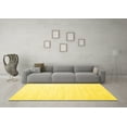 thumbnail image 3 of Ahgly Company Indoor Square Solid Yellow Modern Area Rugs, 5' Square, 3 of 4