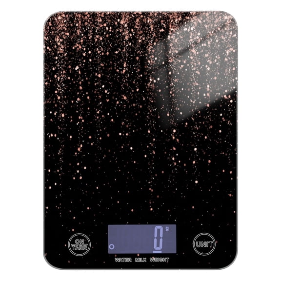 High Precision Digital Kitchen Scale Tempered Glass Food Scale Multifunction Scale Small Kitchen Appliances Rose Gold Glitter