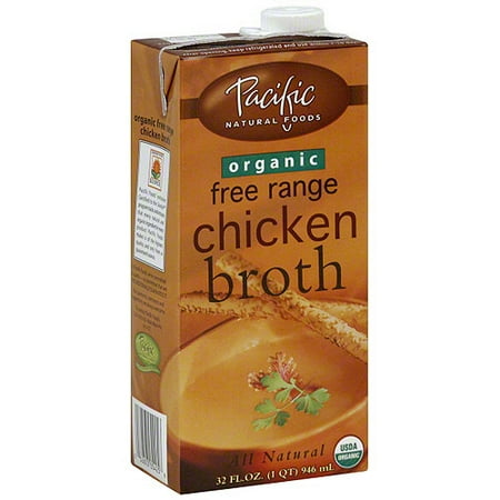 Pacific Natural Foods Chicken Broth, 32 oz (Pack of 12)