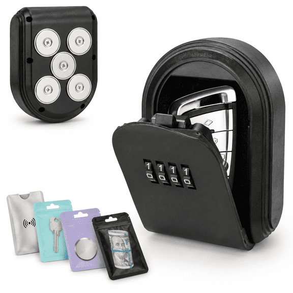 Magnetic Key Box For Under Car A Outside Withbination Lock Resettable Safe Security Code Lockbox 5 Strongs Anti-drop Holder Truck