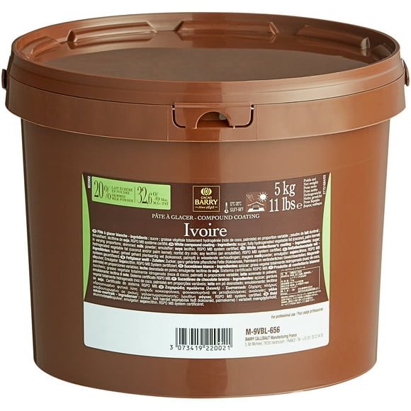 Cacao Barry Ivoire Pate a Glacer Enrobage Composé 11 lb.
