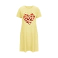 thumbnail image 5 of Chemises de Nuit Grande Taille pour Femmes, Robe de Nuit à Manches Courtes Imprimée, Chemise de Nuit Douce pour la Saint-Valentin, Robe de Nuit Classique, 5 of 5