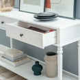 thumbnail image 2 of Powell Victoria 2-Drawer Wood Indoor Console Table with Shelf, White, 2 of 16