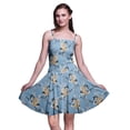 thumbnail image 1 of Bimba Robe Soleil Mini à Taille Smockée pour Femmes à Imprimé Floral, Tenue de Fête d'Été pour les Vacances - Moyen, 1 of 5