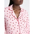 thumbnail image 5 of Joyspun Women's Dreamy Soft Collection Notch Collar Sleepshirt with Long Sleeves, Sizes S-4X, 5 of 5
