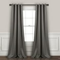 thumbnail image 1 of Lush Dcor Isolé Oeillet Occultant Fenêtre Rideaux Gris Foncé Set 52X108, 1 of 6