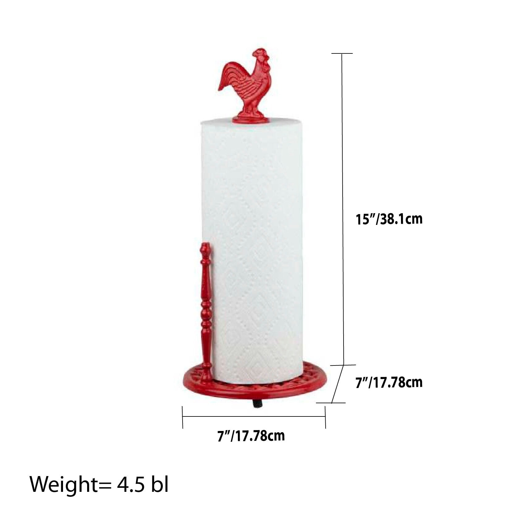 Rooster Paper Towel Holder Holder Vertical Wall Mount