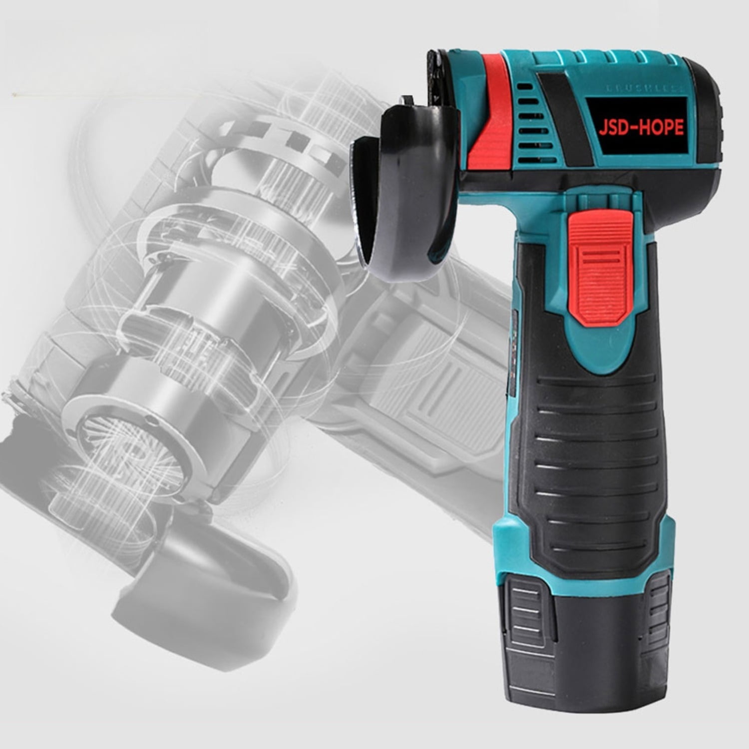 12V Mini Cordless Angle Grinder, Lithium-ion Brushless Small Hand Grinder Tool