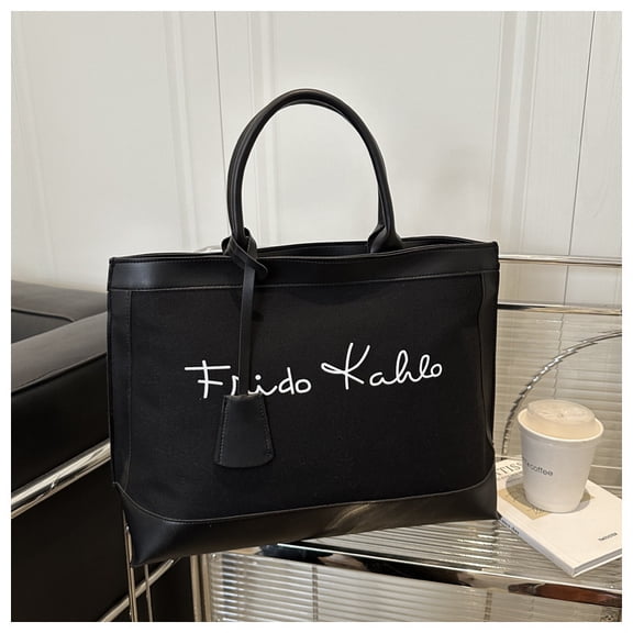 New large-capacity fashionable letter-print personalized shoulder tote handbag for women