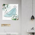 thumbnail image 2 of Wynwood Studio 'Scribble Slipper' Fantasy and Sci-Fi Wall Art Canvas Print - Blue, White, 20" x 20", 2 of 2
