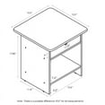 Furinno 10004 End Table/ Night Stand Storage Shelf with Bin Drawer