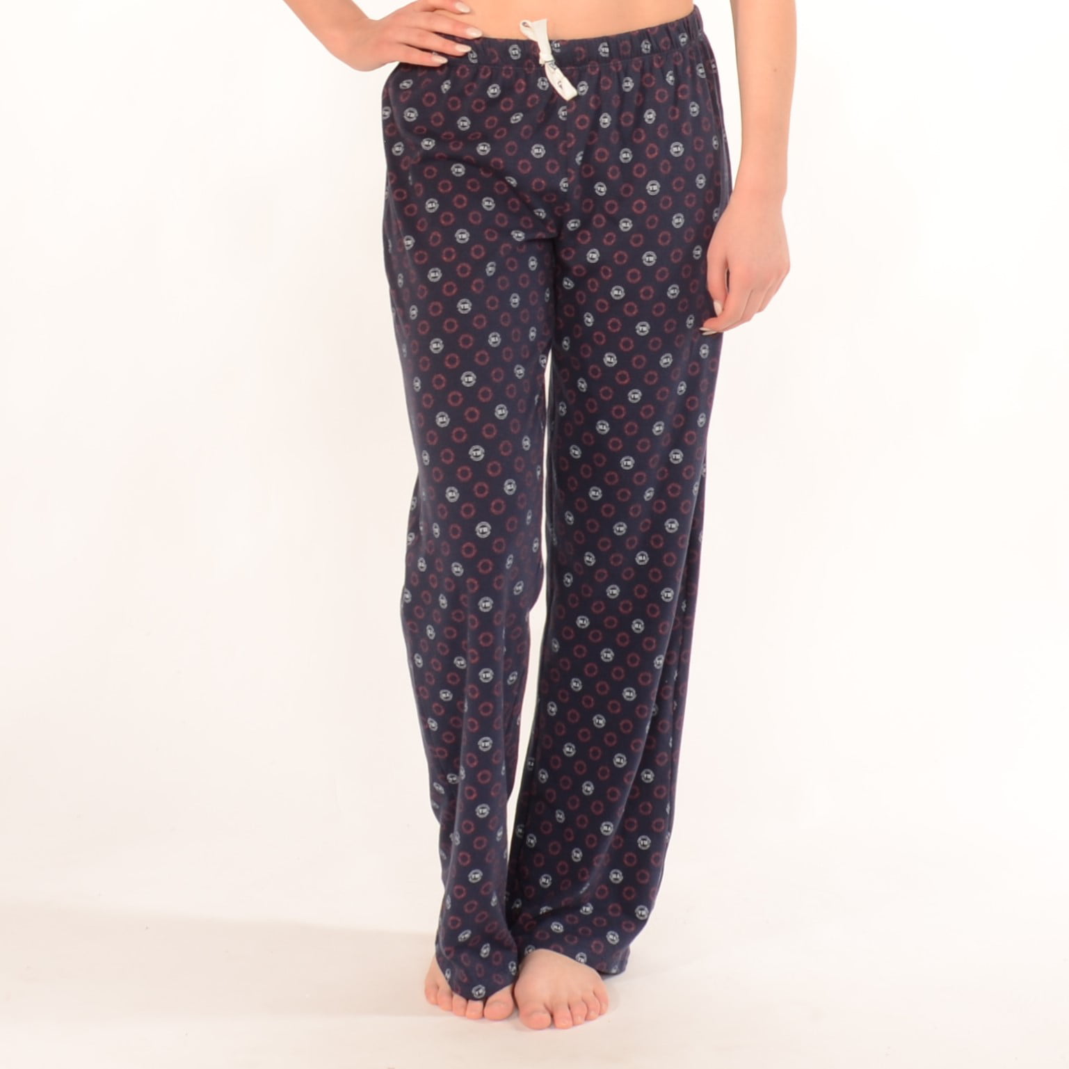 Tommy Hilfiger Pajama Bottoms In Navy With Th Circles Pattern | Walmart ...