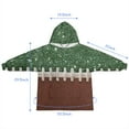 thumbnail image 7 of Green and Brown Football Stitch Pattern Blanket Hoodies for Kids 6-13YR Oversize Wearable Blanket Hoodies for Boys Girls Teens, 7 of 7