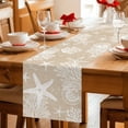 thumbnail image 5 of Rustic Coastal Table Runner 90 Inches, Sea Nautical Summer Beach Starfish Coral Bed Runner Dresser Scarves Tabletop for Indoor Outdoor Parties/Ceremony/Banquet, 13" x 90", 5 of 8