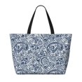 thumbnail image 2 of Daiia Paisley4 Beach Travel Bag - Water-Resistant Beach Bag, Lightweight Tote with 7 Pockets for Women and Men - Gym,Pool,Camping,Reusable Grocery Bag, 2 of 7
